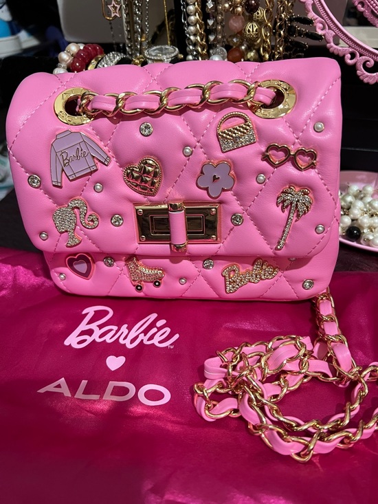 Barbie x ALDO Pink Quilted Chain Crossbody Bag - Picture 2 of 11